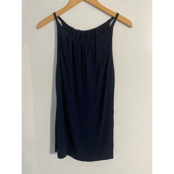 CAbi 5th Avenue draped tank top women’s size M navy blue basic classic - Picture 2 of 6